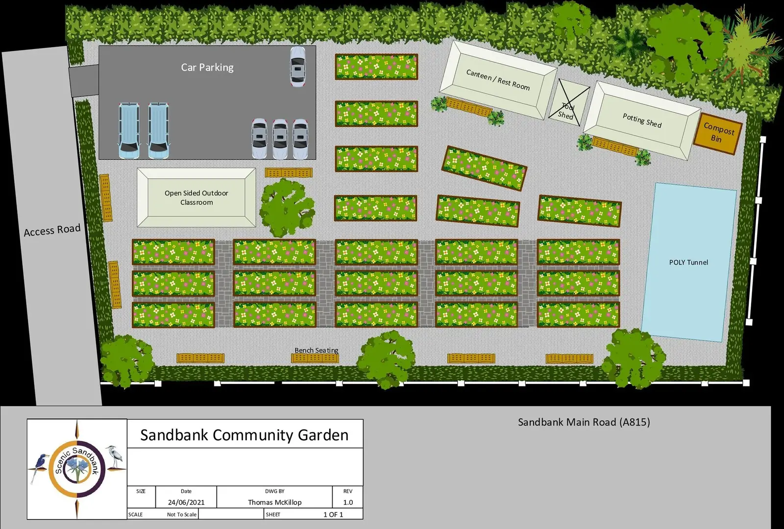 The planned site